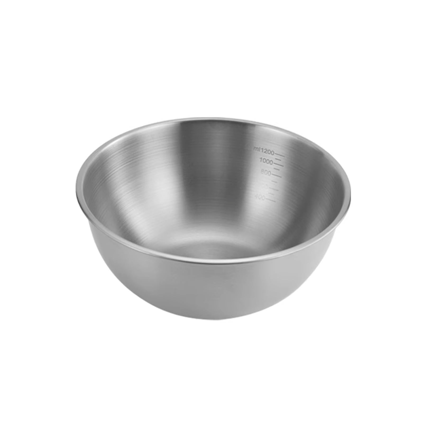 IROEJT Salad Bowls Stainless Steel Cold Noodle Bowl With High Appearance And Graduated Household Fruit Salad Bowl Mixed Rice Bowl Gold Silver Tableware Bowl Kitchen Soup Bowls，Silver 17cm