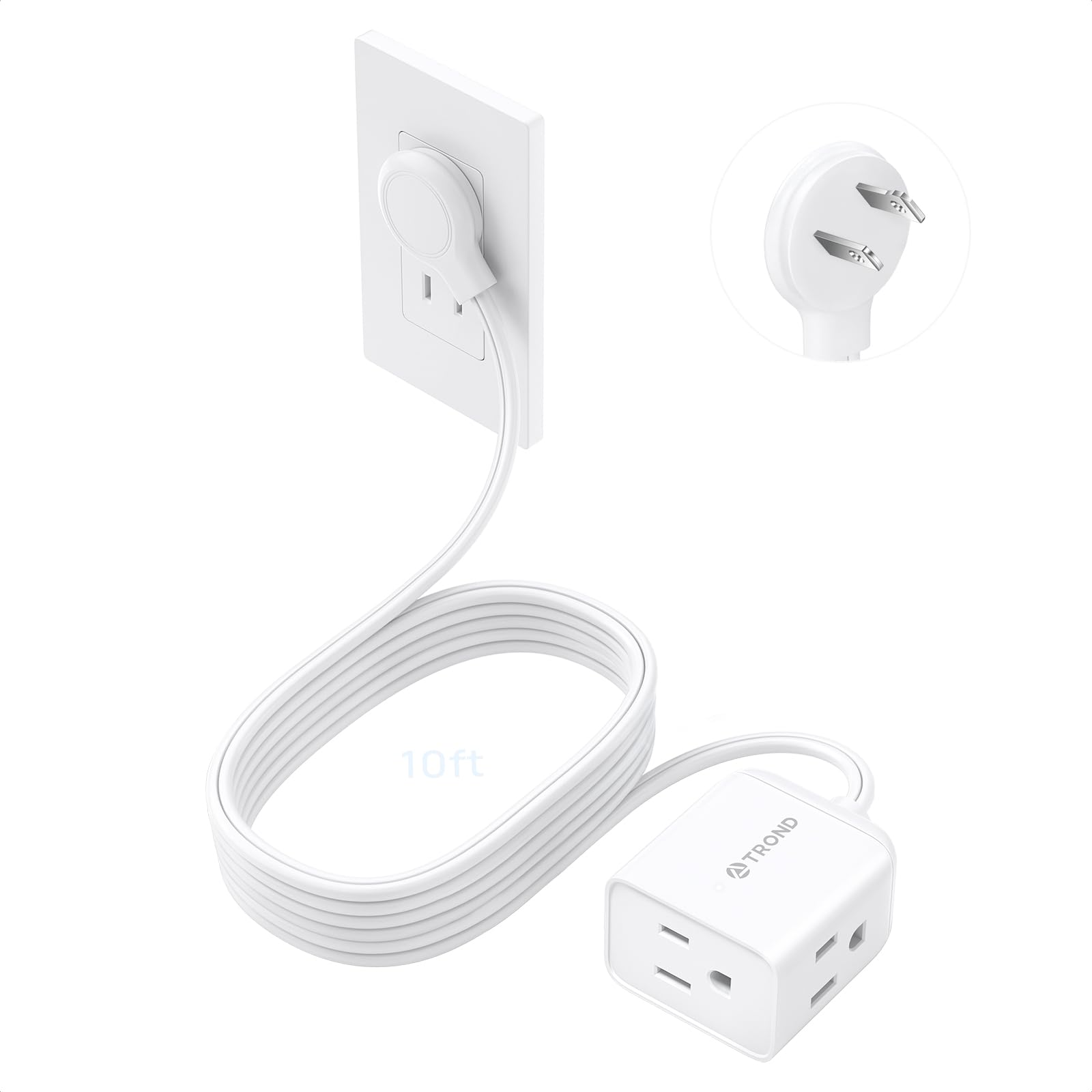 TROND 6ft Right Angle Extension Cord - Space Saving! -26 TROND 6ft Right Angle Extension Cord - Space Saving! -26