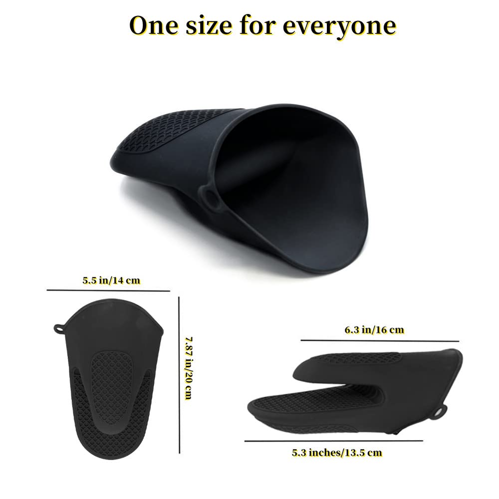 Lot De 2 Paires Gants De Four En Silicone Avec Poignée - Mini Maniques Résistantes à La Chaleur