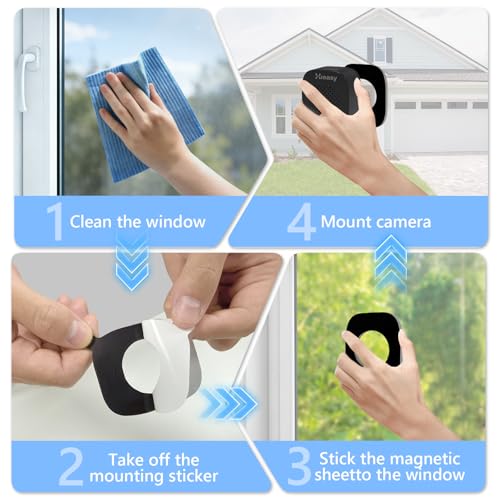 Image of 8MP 4K Window Camera | Includes 32GB Micro SD Card, Color Night Vision, AI Motion Detection, 2.4GHz & 5GHz WiFi, 24 /7 Recording