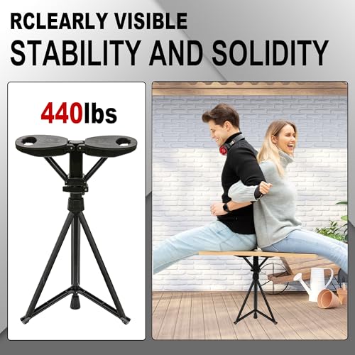 image for ALEVMOOM Upgraded Walking Cane with Seat, Capacity 440lbs Foldable Can