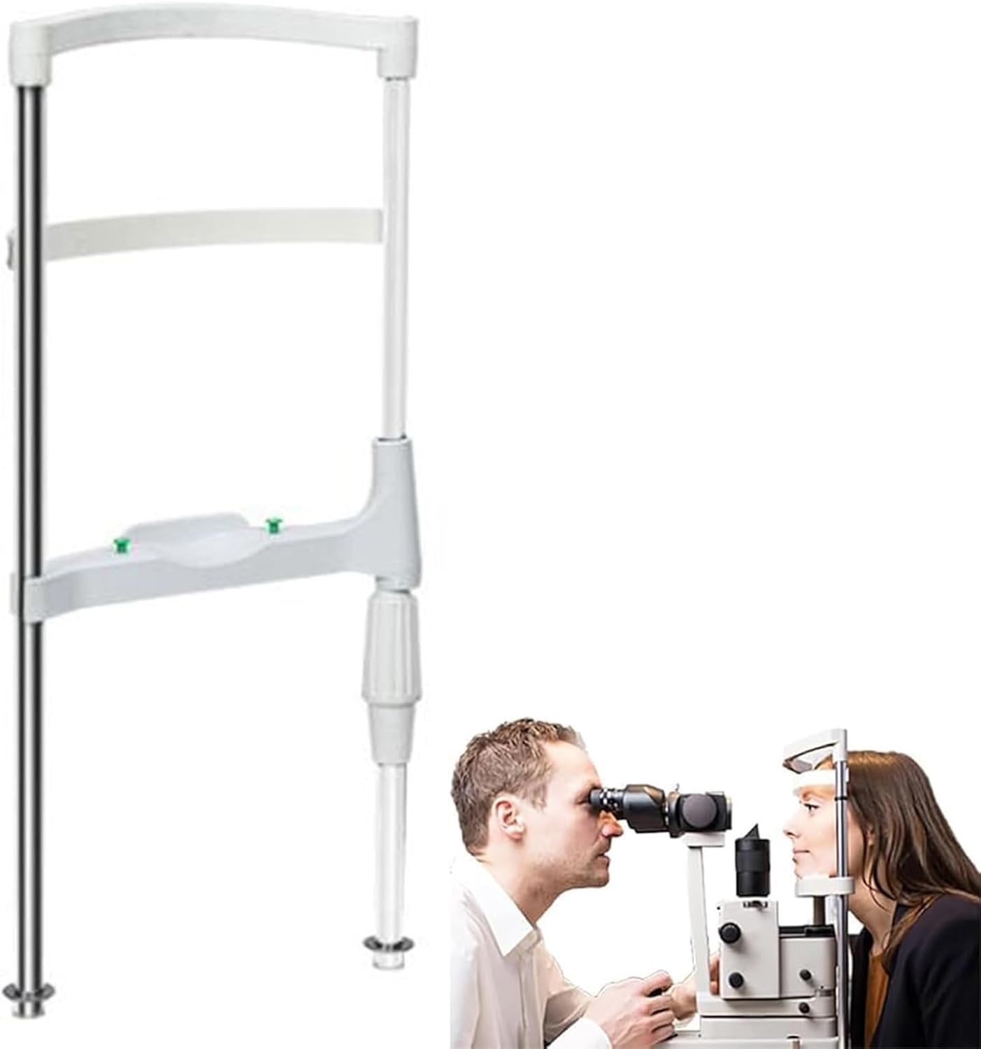 Soporte mentón elevación optometría, accesorios optometría soporte frente | Con perilla de ajuste de altura, for refractómetro automático, entrenamiento de visión