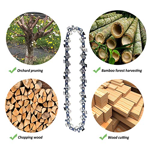 FDJ 3PCS Mini Chainsaw Chain 4-Inch Guide Saw Chain for Cordless Electric Protable Battery Handheld Chain Saw