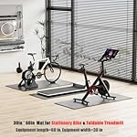 Cycleclub Bike Mat Compatible with Peloton Bike,Elliptical,Treadmill Mat, 6mm Thick, Under Exercise Bike Trainer Pad for Indoor Stationary Spin Bike Gym Equipment Hardwood Floor Carpet Protector - Image 2