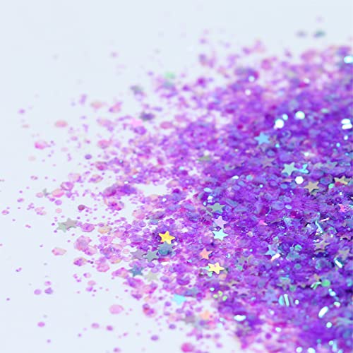 Face Jewels 6 Sheets Face Gems Stick On, 10g Chunky Glitter, Face Jewelry Rhinestones Crystals Stickers, Fairy Euphoria Eye Body Makeup Rave Clothes Festival Outfit Accessories - Image 3