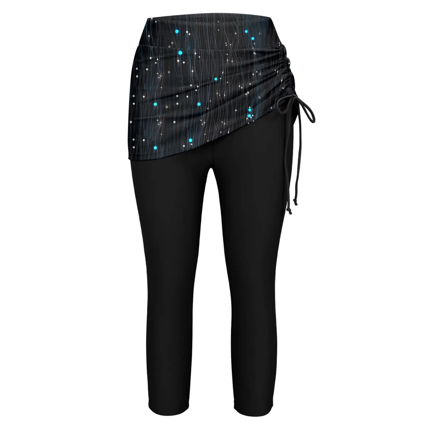 Generico Pantaloncini Costume Donna Vita Alta Lunghi Attillati Mare Pantaloncini da Bagno Modellante Arricciato Piscina Short da Bagno Spiaggia Bikini Pantaloni Estivi Sportivi