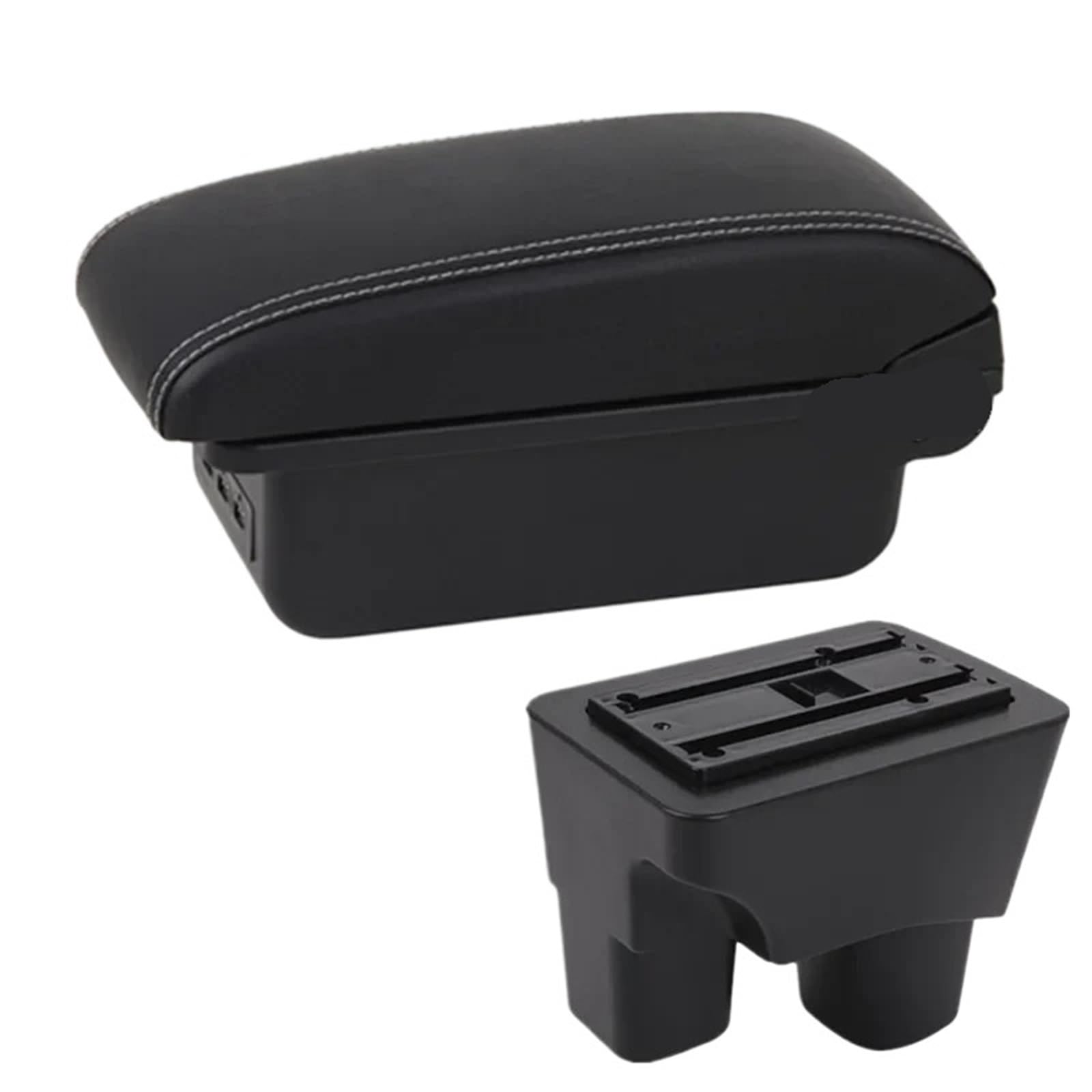 AWGNTQQ Car Armrests For Chevrolet For Onix 2020 2021 2022 2023 2024 Car Armrest Storage Box Interior Dedicated Retrofit Accessories(B3 white line 3USB)