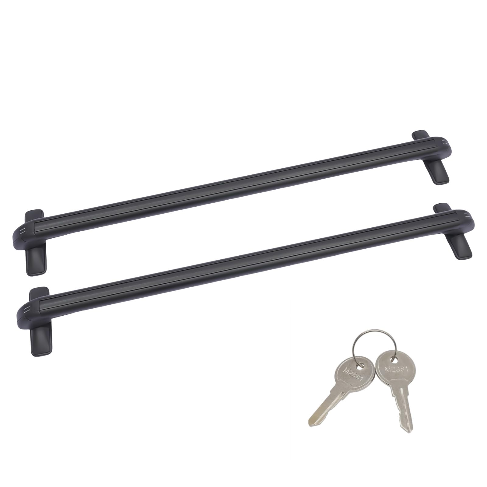 Baca universal de 100 cm de aluminio, 2 unidades, carga máxima de 75 kg