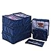 Cicilin Sac de Rangement Ensemble de 7 Pcs Organisateurs de Voyage Bagages Valise Organiseur de Stockage Sacs Etanche Trousses de Toilette en Filet Cubes d'emballage Cabine Organisateur (Bleu Marin)