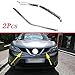 without brand CCH-Car PJ, Accesorios del Cromo del Coche Delantero de la Parrilla Cubierta de la Parrilla Rayas de protección for Nissan Qashqai J11 Rogue Sport 2014 2015 2016 2017
