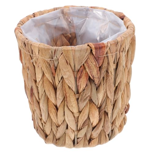 Totority Woven Plant Basket Small Storage Basket 15x15cm Seagrass and Straw Hand Woven Indoor Outdoor Garden Planter Decorative Plant Pot for Balcony and Home
