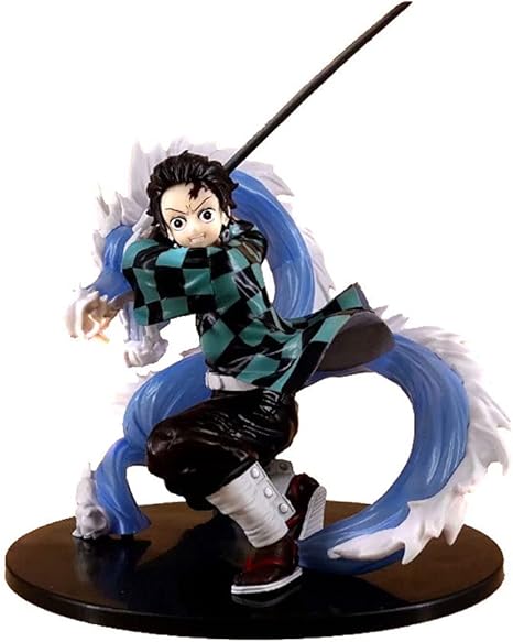 Amazon Com Demon Slayer Kamado Tanjirou Anime Character Pvc Material Boxed Cartoon Game Character Desktop Decoration Gift 3d Model Height 24cm Toys Games