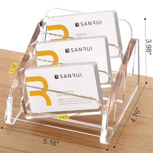 Porte-cartes de visite de bureau horizontal à 3 emplacements