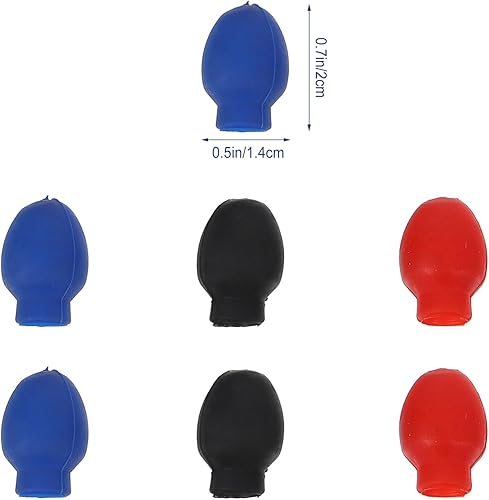 Miniatura 5 de VICASKY 6 pares de fundas de goma para baquetas, accesorios de amortiguador de tambor, punta de baqueta, puntas de práctica silenciosas, punta de
