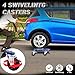 Car Wheel Dolly Jack Set, 6000LBS Capacity Wheel Dolly with Hydraulic Tire Jack & Twin Rollers, Heavy Duty Rollers with Foot Pedal for Tire Auto Repair Moving - Set of 4