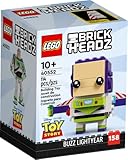 Kultige Disney und Pixar Toy Story Figuren – eine baubare LEGO BrickHeadz Figur von Disney und Pixars Buzz Lightyear (40552) mit bedruckter Fliesenkommando-Tafel und erweiterten Flügeln