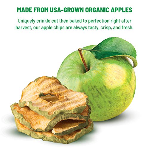 Gourmet Nut, Simple Slices Organic Baked Chips USA Grown Apples No Added Sugar 3.5 Oz Pack, Green Apple, 3 Count - Thumbnail 4