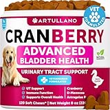 Dog UT Treats - Cranberry Chews for Dogs - Urinary Tract & Bladder Support Supplement with Natural Cranberry Extract - Tasty 120 Soft Bites for Daily Wellness with Fish Oil, Pumpkin, D-Mannose