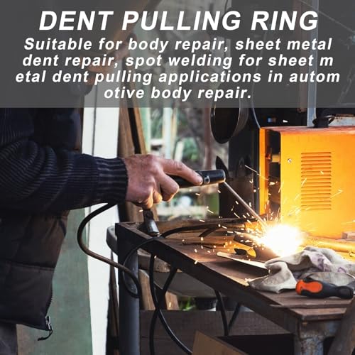 Image of 100PCS Dent Pulling Rings, Dent Pulling Puller Rings Triangle OT Dent Pulling Straight Washer, Metal Shrink Repair Tool for Car Body Welding Panel Welder Spot Welding Machine