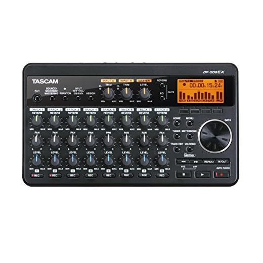 TASCAM DP-008EX 8-Track Digital Pocketstudio Multitrack Recorder, Built-in Mics, Songwriting, Battery Operated
