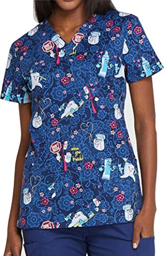 Dickies Women s V-Neck Top, Don t Rush, X-Small