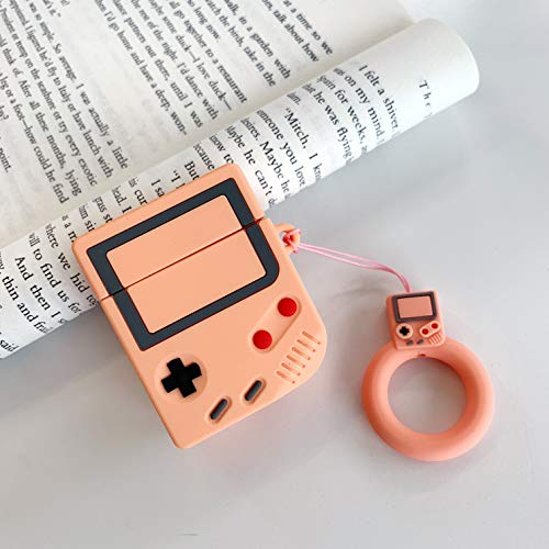 SevenPanda pour Airpods 1&2, Couverture Molle Airpod Silicone Dessin Animé Drôle 3D, Porte-clés Kawaii Fun Cool Catalyst Skin, Etui à Mousqueton pour Filles Enfants Ados Garçons Air pods (Jeu Rose)