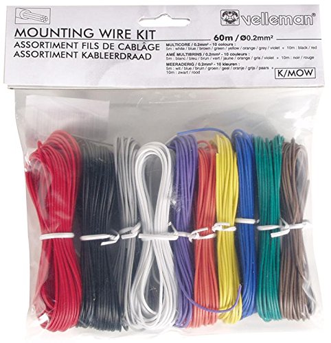 KIT di cavi, 8X5M, 2X10M, 24AWG, MULTICORE | Kit fili/cavi ASSORTIMENTI, 1 X Qtà - K/MOW
