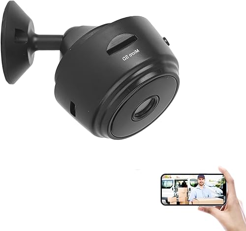 Cámara de seguridad inteligente, mini cámara de video de vigilancia 720P para el hogar, pantalla en tiempo real, detección de movimiento, gran