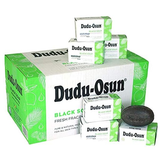 Black Soap 12 Bar Value Pack By Dudu Osun For African American Skin Care Each Soap Bar Contains Shea Butter