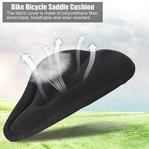 Capa de selim para mountain bike, acabamento requintado, almofada de gel de sílica para bicicleta, p