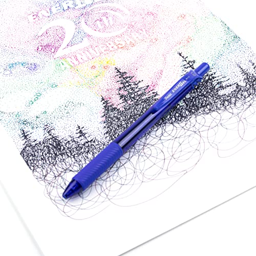 Pentel Energel-X Retractable Liquid Gel Pen (1.0Mm) Metal Tip, Blue Ink, Box Of 12 (Bl110-C) #TOP6