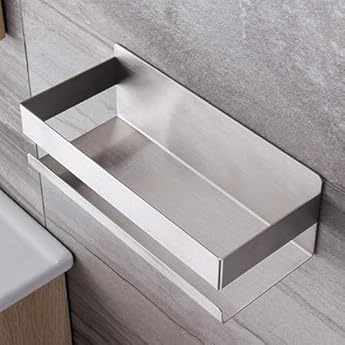 Foto di ZUNTO Mensola Doccia, Autoadesivo Mensole Bagno Angolare Organizzatore, SUS 304 Acciaio Inox