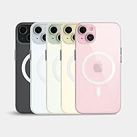 Vista 2 de totallee Funda transparente para iPhone 15 con agarre extra, magnética delgada y magnética con imanes integrados (agarre transparente)