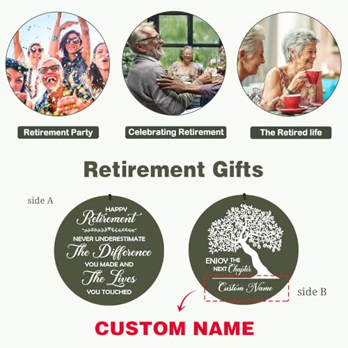 Image of Astarin Personalized Retirement 2026 Wind Chimes for Happy Retire | Dad Mom Happy Retire Gifts Personalized Deep Tone 30 /36 inch Wind Chimes, Retirement Gifts for Teachers, Nurses, Coworkers