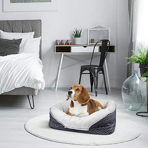 AsFrost Dog Bed, Orthopedic Dog Beds with Removable Washable Cover, Memory Foam Pet Bed for Dogs & Cats, Nonslip Bottom Pet Beds for Sleep (Small - 20" x 16", Grey) - Thumbnail 4