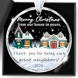 Christmas Ornaments Neighbor Gifts Merry Christmas from Our House to Yours