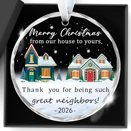 Christmas Ornaments Neighbor Gifts Merry Christmas from Our House to Yours
