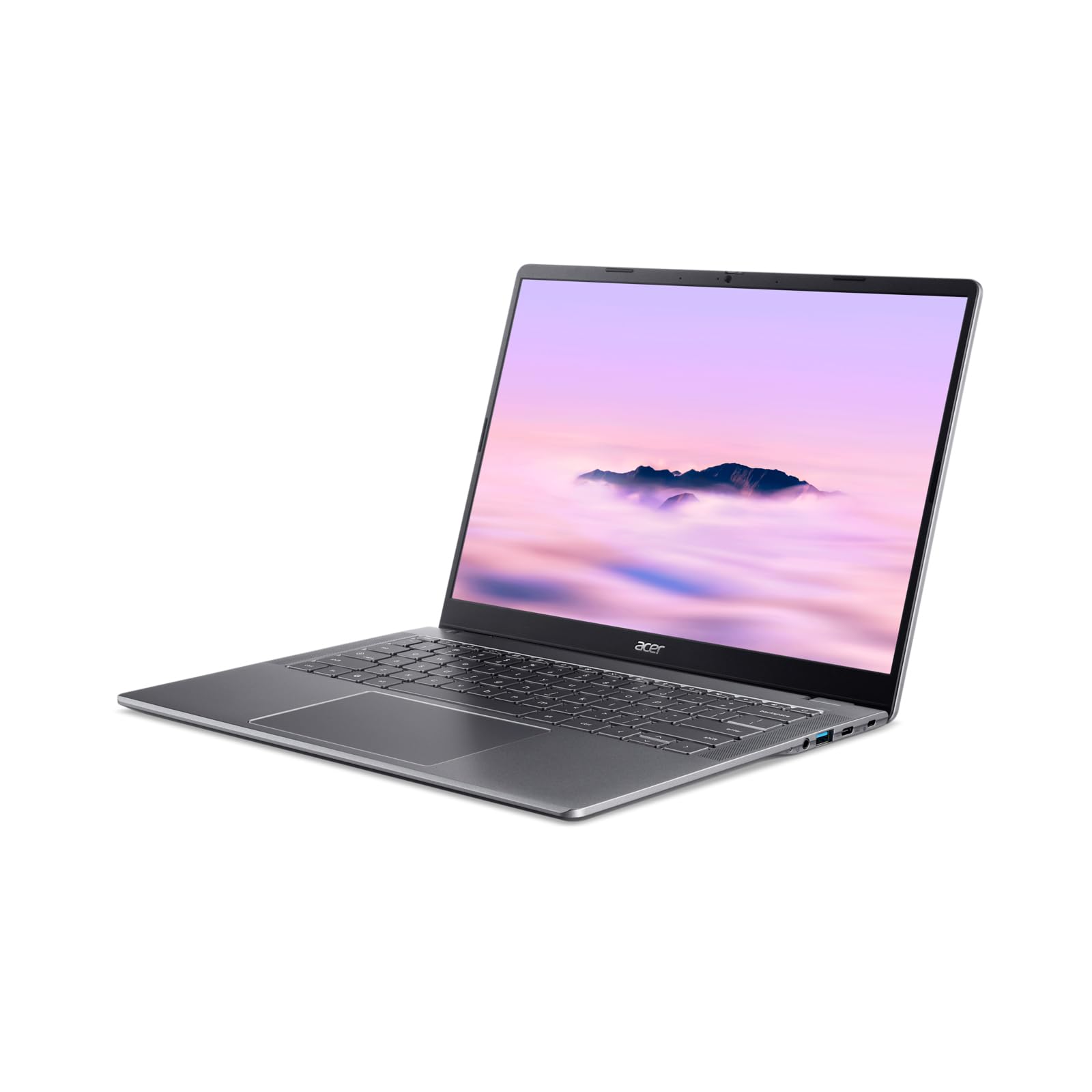 Acer Chromebook Plus 514 I PC Portable 14" IPS LCD 60Hz I Ecran Tactile I Intel Core 3 N355 I 8Go RAM I 128Go SSD I Clavier QWERTY Rétroéclairé I ChromeOS I Gris I CB514-6HT-38AY