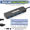USB Splitter for Laptop, YaimhSound 4-Port USB Hub 3.0, Multiple USB Expander Adapter for Keyboard,Mouse, Dell,Asus,HP,MacBook,Surface, Acer,Ps4,Xbox,Flash Drive,SSD,Printer,Camera