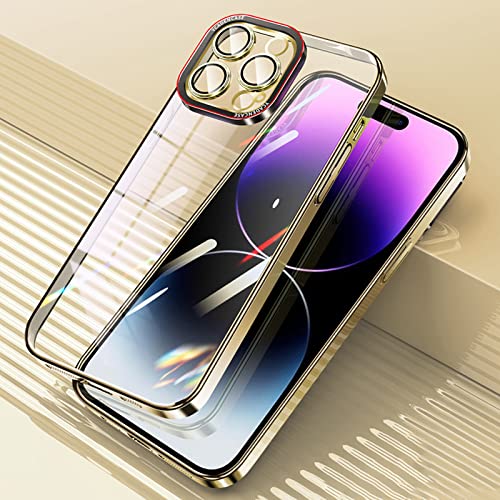 Coque d'armure antichoc de luxe avec placage or brillant pour iPhone