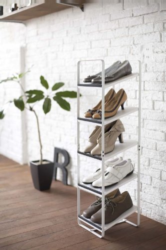 Amazon｜山崎実業 (Yamazaki) シューズラック ホワイト 約W23×D26×H90