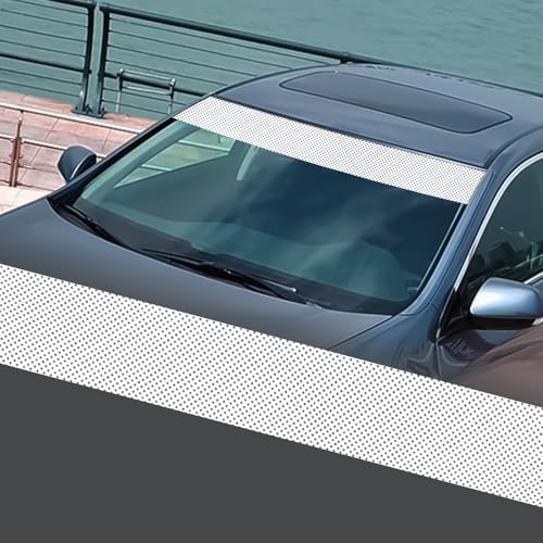 Image of Universal Front Rear Windshield Window Banner Vinyl Decal Transparent Window Sticker Car Window Body Trunk Headlight Decoration Sticker White