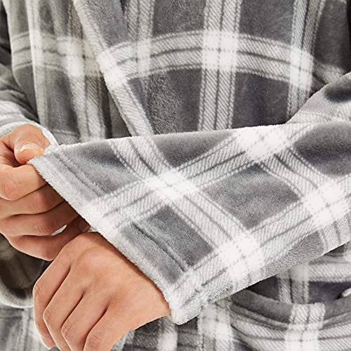 Iniber Mens Robe Soft Lightweight Hooded Robes Full Length Robe For Men，Plus Size Xs-4Xl Warm Plush Bathrobe With Pockets #TOP5