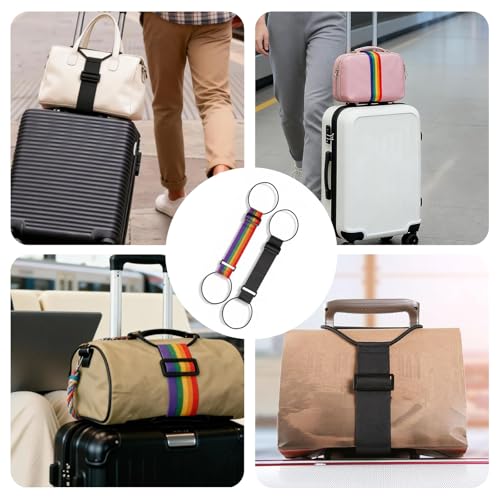 Image of 4-Piece Set Luggage Straps, Travel Essentials for Baggage Security, Durable Fastening Straps with Adjustable Buckles, Multipurpose Binding Solutions for Various Luggage Sizes