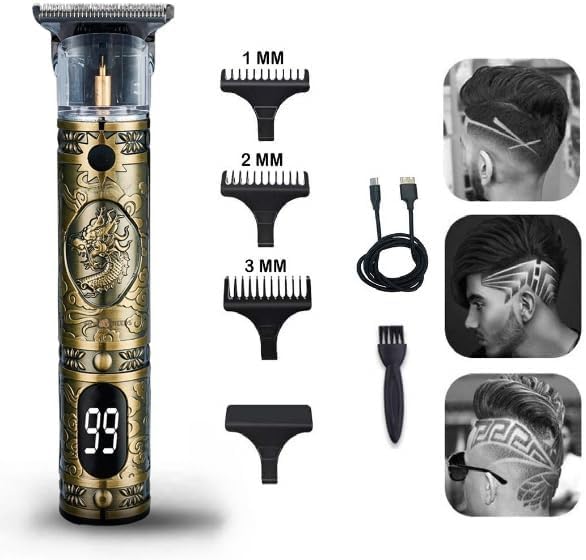 Quicknik Trimmer Men, Hair Clipper Cordless Dragon Style Electric ...
