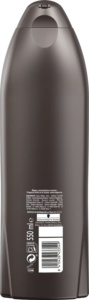 Magno - Gel doccia Classic - confezione da 6 da 550 ml (3.300 ml) - Cremoso e piacevole - La sua fragranza non ti lascerà indifferente