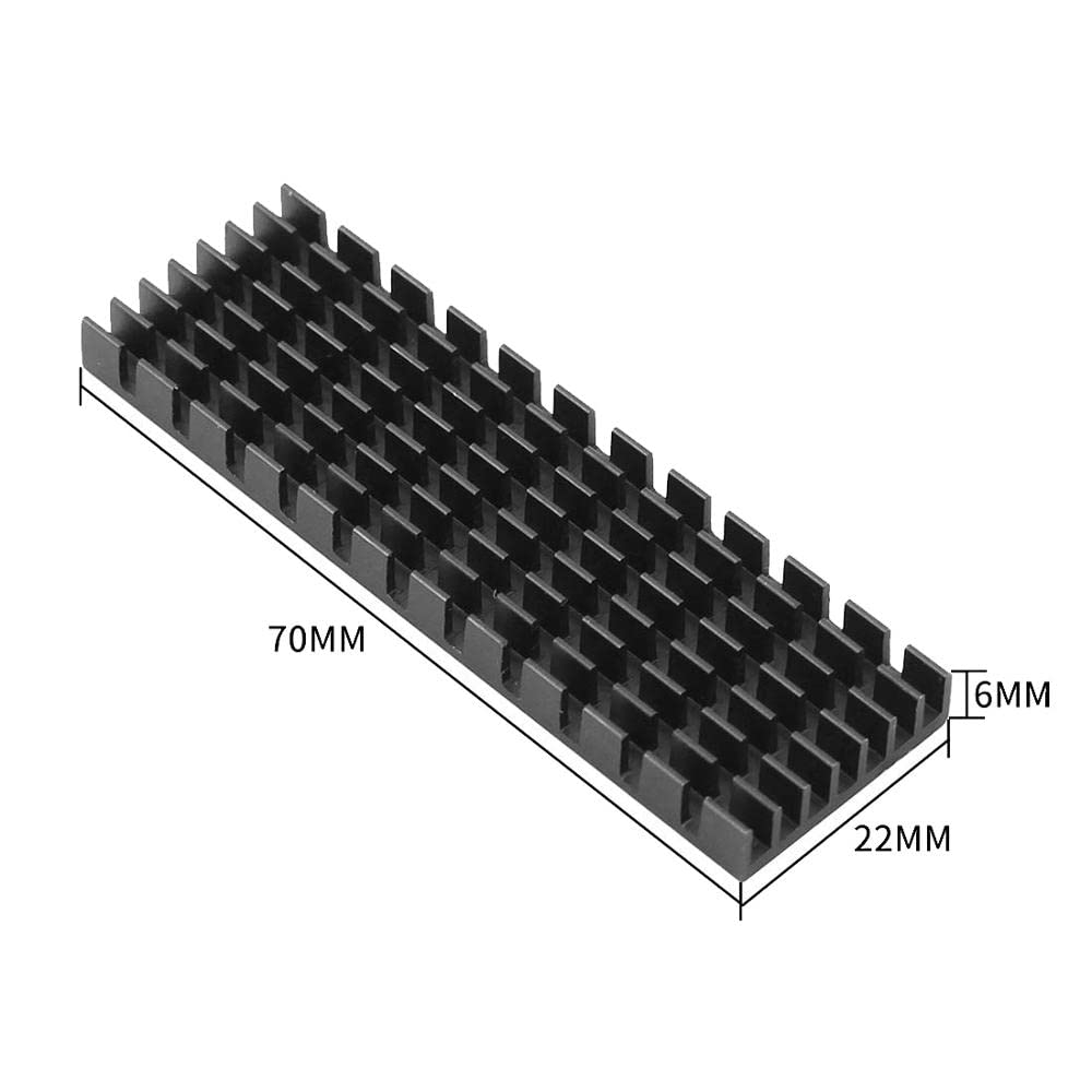 10 Set M.2 NGFF NVMe 2280 PCIE SSD Dissipatore di Calore in Alluminio con Pad Termico