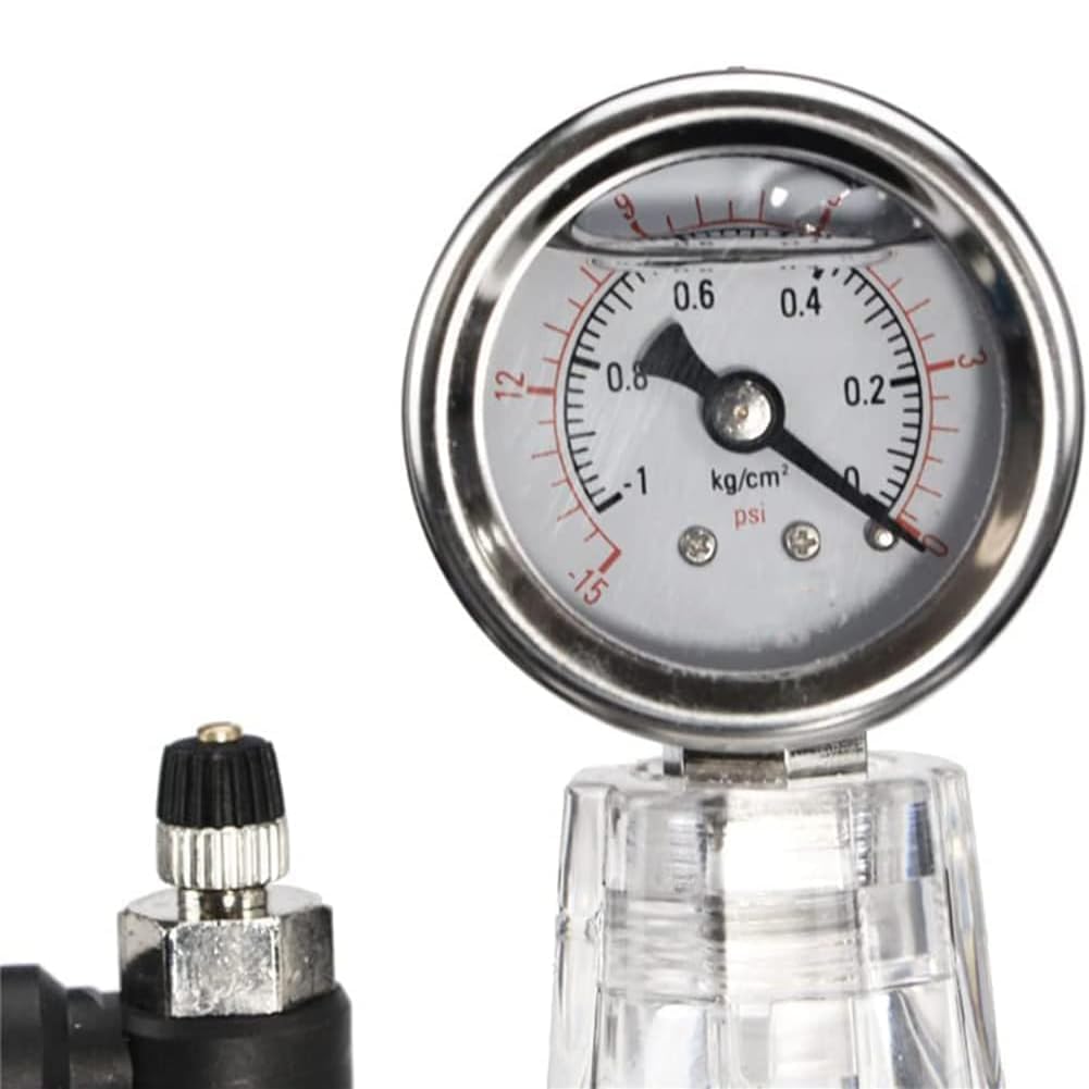 Desicador De Vacío De Policarbonato, Desecador De Vacío De Laboratorio, con Medidor De Presión Y Válvula Doble De 150 Mm, Entrada De Aire Ajustable, para Secado Y Almacenamiento Al Vacío