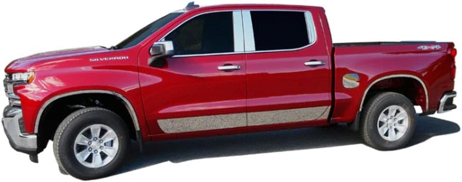 QAA is Compatible with 2019-2026 Chevrolet Silverado 1 Piece Stainless Gas Door Cover Trim GC59170