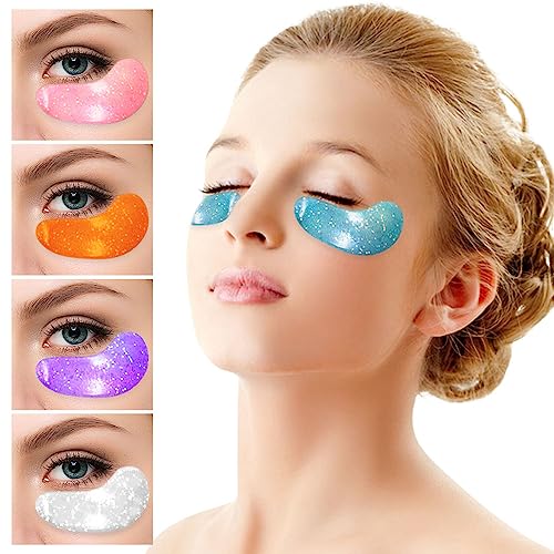 Under Eye Patches for Puffy eyes, 10Pairs eye gel pads for Dark Circles and Puffiness, hydrating Eye Mask for Wrinkles Anti Aging Eye Bags Moisturizing, Natural vitamin C undereye Care Gifts for Women